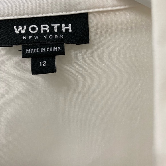 Worth White peplum shirt with sheer details - Picture 3 of 4